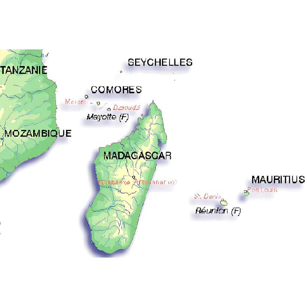 carte de Ocean indien